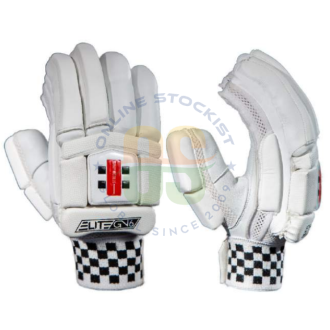 Gray Nicolls Elite GN6 WHITE Cricket Batting Gloves Men's