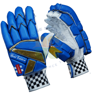 Gray Nicolls Gold Edition BLUE Cricket Batting Gloves Men's