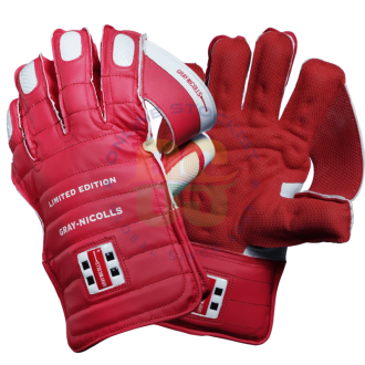 Gray Nicolls Limited Edition RED Wicket Keeping Gloves Men's