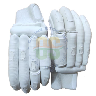Unbranded All White Players Cricket Batting Gloves Men's
