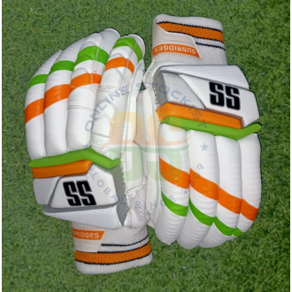 SS Super Test (Tri Color) Cricket Batting Gloves Men's