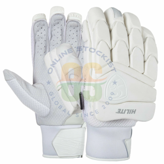 SG Hilite All White Cricket Batting Gloves Men's