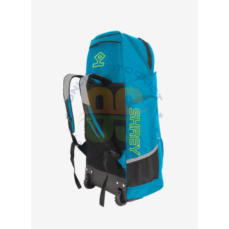 Shrey Pro Premium Cricket Wheelie Duffle Bag CERULEAN/GREEN