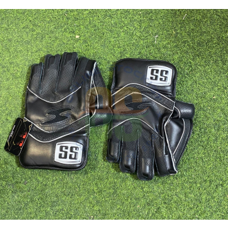 SS Reserve Edition Full Black Wicket Keeping Gloves Men's