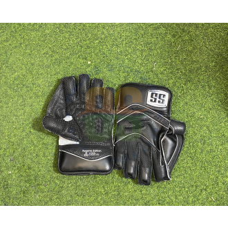SS Reserve Edition Full Black Wicket Keeping Gloves Men's