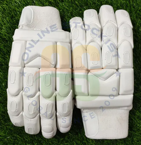 Ultimate All White Light Weight Unbranded Cricket Batting Gloves Youth