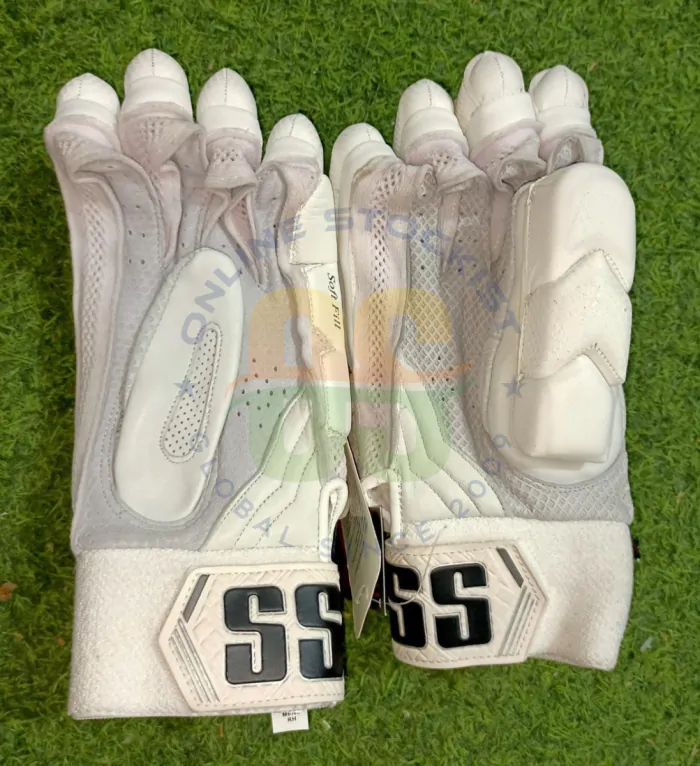 SS Limited Edition All White Cricket Batting Gloves Men s
