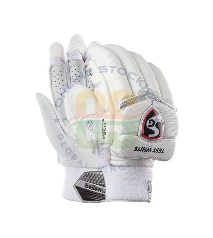 Sg test 2024 batting gloves white